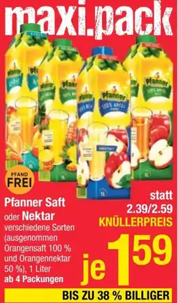 Maximarkt Pfanner Saft oder Nektar Angebot