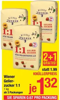 Maximarkt Wiener Gelier- zucker 1:1 Angebot