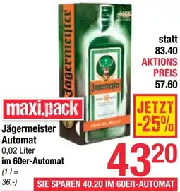 Maximarkt Jägermeister Automat Angebot