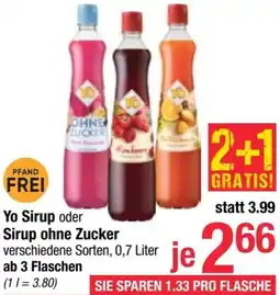 Maximarkt Yo Sirup oder Sirup ohne Zucker Angebot