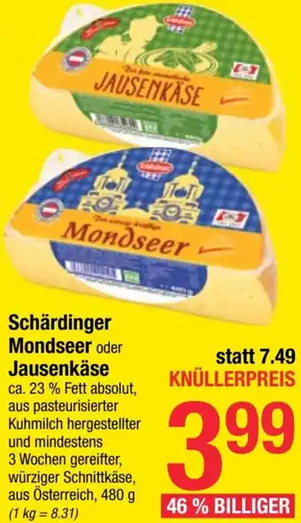 Maximarkt Schärdinger Mondseer oder Jausenkäse Angebot
