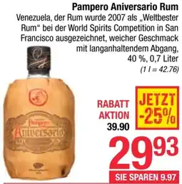 Maximarkt Pampero Aniversario Rum Angebot