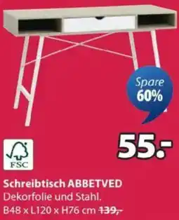JYSK Schreibtisch ABBETVED Angebot