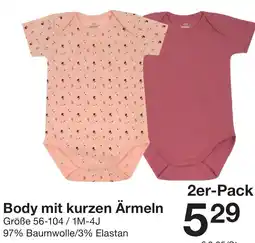 Zeeman Body mit kurzen Ärmeln Angebot