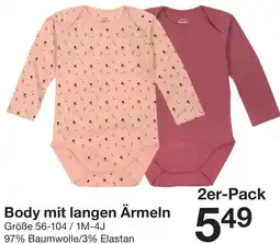 Zeeman Body mit langen Ärmeln Angebot