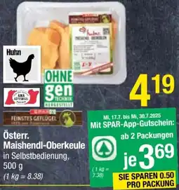 Maximarkt Österr. Maishendl-Oberkeule Angebot
