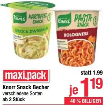 Maximarkt Knorr Snack Becher Angebot