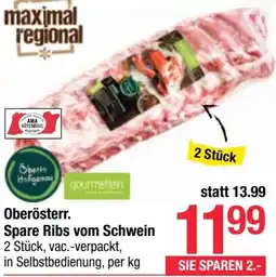 Maximarkt Oberösterr. Spare Ribs vom Schwein Angebot