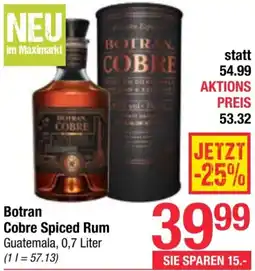 Maximarkt Botran Cobre Spiced Rum Angebot