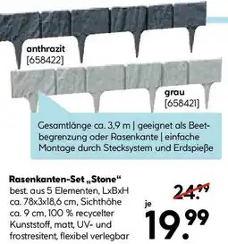 Hellweg Rasenkanten-Set Stone Angebot