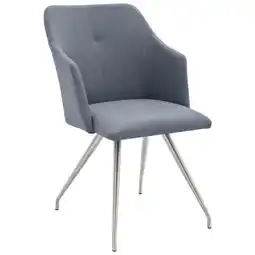 XXXLutz Stuhl in Edelstahl Lederlook Angebot