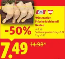 Lidl Wiesentaler Frische Maishendl Keulen Angebot
