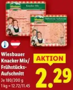 Lidl Wiesbauer Knacker Mix/ Frühstücks- Aufschnitt Angebot