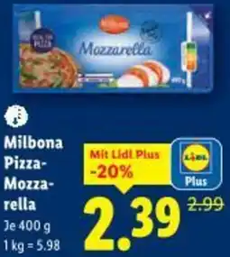Lidl Milbona Pizza- Mozza- rella Angebot