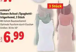 Lidl esmara Damen Achsel-/Spaghetti- trägerhemd Angebot
