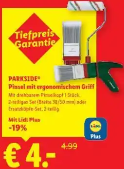 Lidl PARKSIDE Pinsel mit ergonomischem Griff Angebot