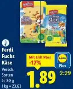 Lidl Ferdi Fuchs Käse Angebot
