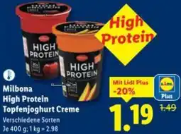 Lidl Milbona High Protein Topfenjoghurt Creme Angebot