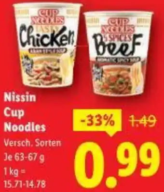 Lidl Nissin Cup Noodles Angebot