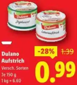 Lidl Dulano Aufstrich Angebot