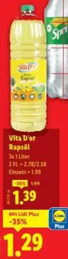 Lidl Vita D'or Rapsöl Angebot