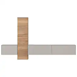 XXXLutz Wohnwand 282/160/37 cm in Grau, Eichefarben Angebot