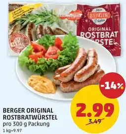 PENNY Berger original rostbratwürstel Angebot