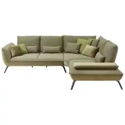 XXXLutz Ecksofa in Flachgewebe Olivgrün Angebot