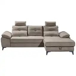 XXXLutz Ecksofa in Mikrovelours Sandfarben Angebot
