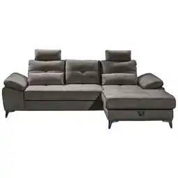 XXXLutz Ecksofa in Mikrovelours Dunkelbraun Angebot