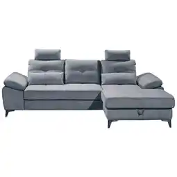 XXXLutz Ecksofa in Mikrovelours Blau Angebot