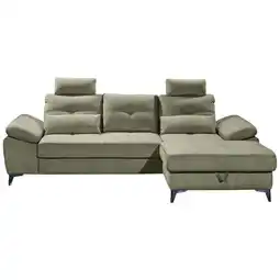 XXXLutz Ecksofa in Mikrovelours Grün Angebot