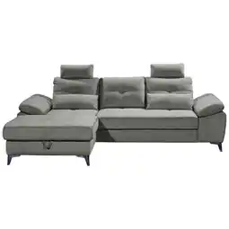 XXXLutz Ecksofa in Mikrovelours Grau Angebot