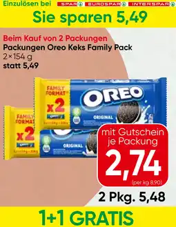Spar Packungen Oreo Keks Family Pack Angebot