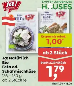 ADEG Ja! Natürlich Bio Feta od. Schafmischkäse Angebot