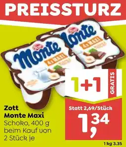 ADEG Zott Monte Maxi Schoko Angebot