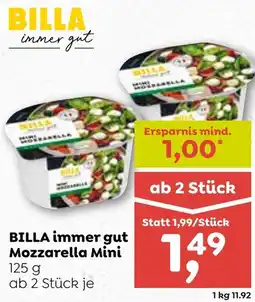 ADEG BILLA immer gut Mozzarella Mini Angebot