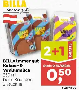 ADEG BILLA immer gut Kakao- & Vanillemilch Angebot