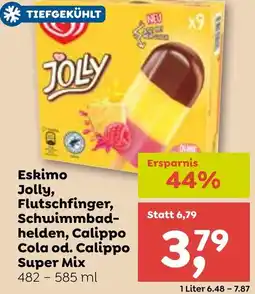 ADEG Eskimo Jolly, Flutschfinger, Schwimmbad- helden, Calippo Cola od. Calippo Super Mix Angebot