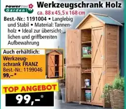 Norma Power Garden Werkzeugschrank Holz Angebot