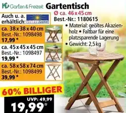 Norma KGarten & Freizeit Gartentisch Angebot