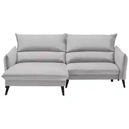 XXXLutz Ecksofa in Velours Hellgrau Angebot