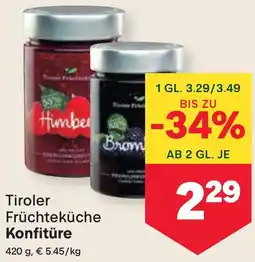 MPreis Tiroler Früchteküche Konfitüre Angebot