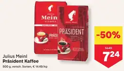 MPreis Julius Meinl Präsident Kaffee Angebot