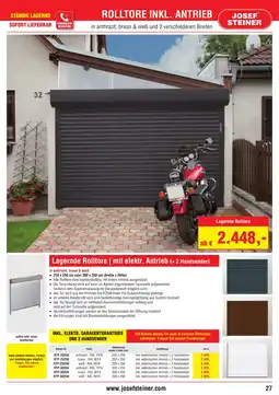 Josef Steiner Lagernde Rolltore Angebot