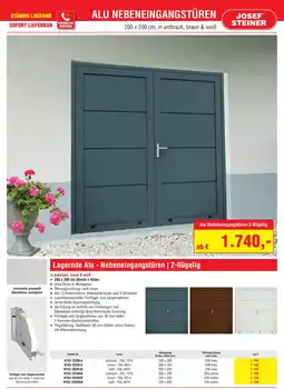 Josef Steiner Alu Nebeneingangstüren Angebot