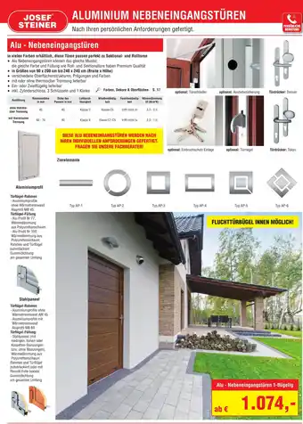 Josef Steiner Alu - Nebeneingangstüren Angebot