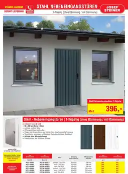 Josef Steiner Stahl Nebeneingangstüren Angebot