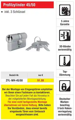 Josef Steiner Profilzylinder 45/50 Angebot