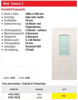 Josef Steiner Kunststoff Eingangstür Angebot